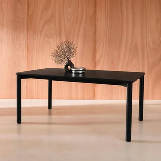 Table à manger rectangulaire hévéa massif 6 personnes chêne naturel