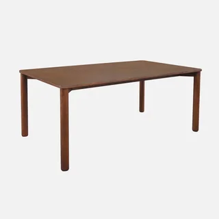 Table à manger rectangulaire hévéa massif et chêne 6 places Solene