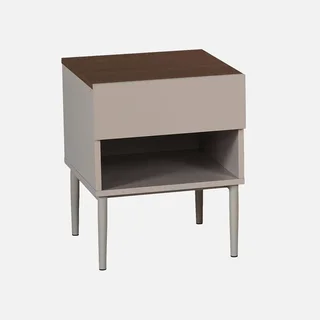 Table de nuit industrielle métal bois 1 tiroir étagère Ashton