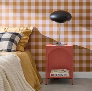 Table de nuit industrielle métal loft design minimaliste chambre