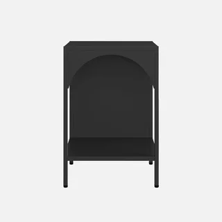 Table de nuit industrielle métal noir style loft moderne