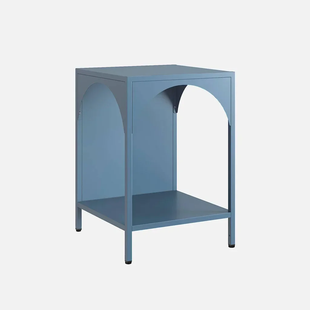 Table de nuit industrielle métal loft design carrée chambre