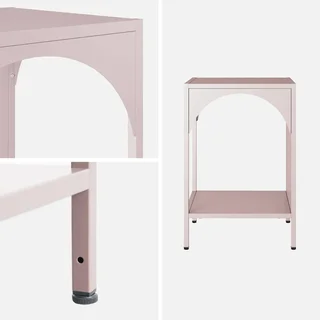 Table de nuit industrielle métal loft design minimaliste