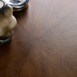 Oval Scandinavian dining table 6 seater solid hevea wood oak veneer