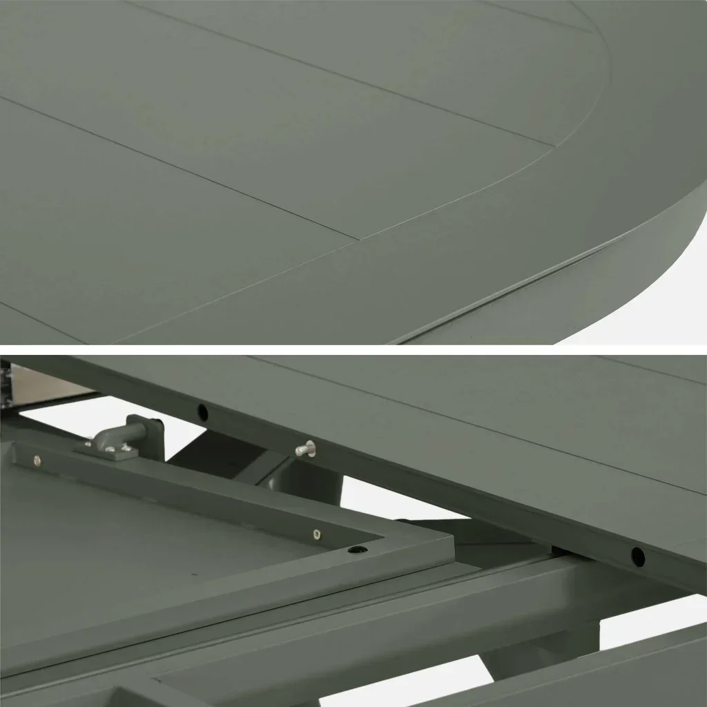 Table de jardin ovale extensible aluminium 6 places Metora Fira anthracite