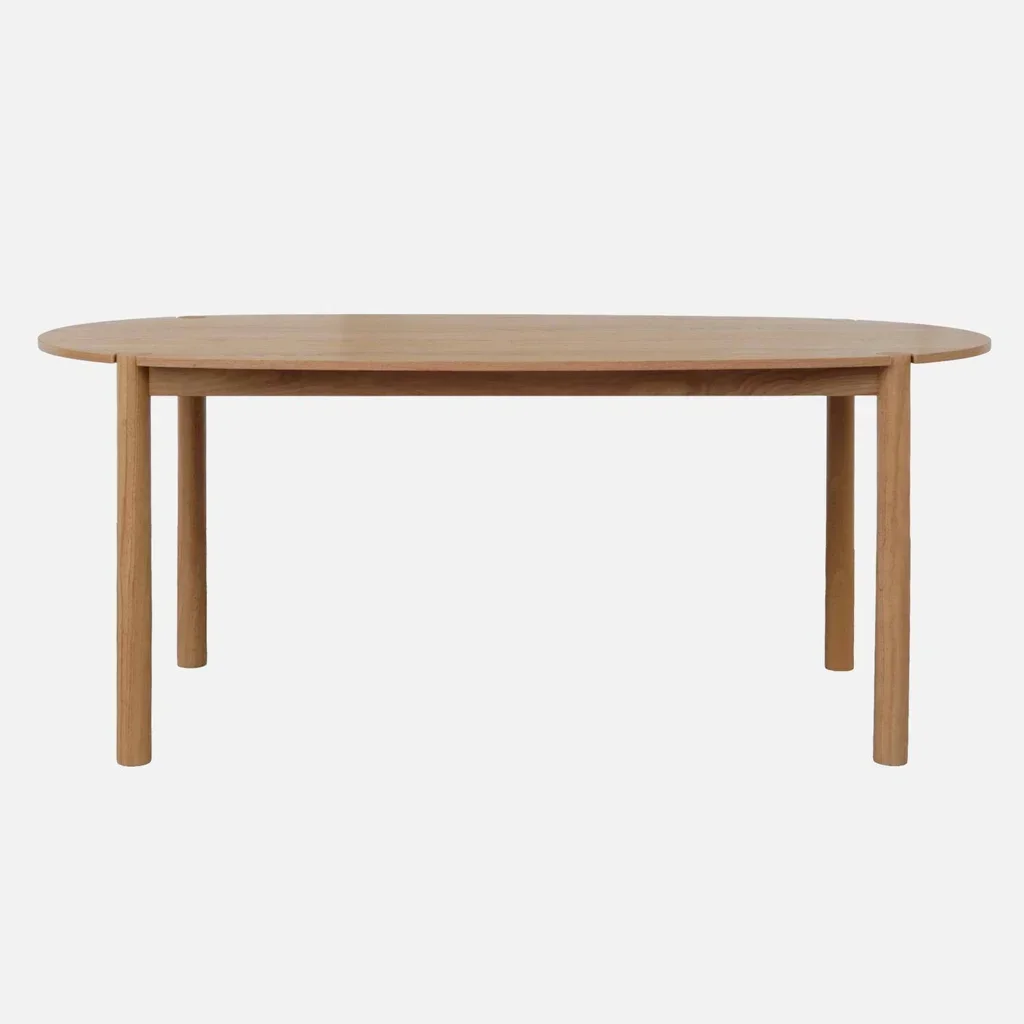 Table ovale hévéa massif 6 personnes Constance 180cm
