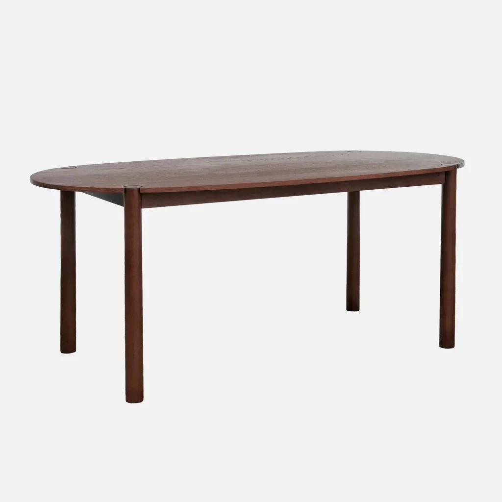 Table ovale hévéa massif 6 personnes Constance 180 cm
