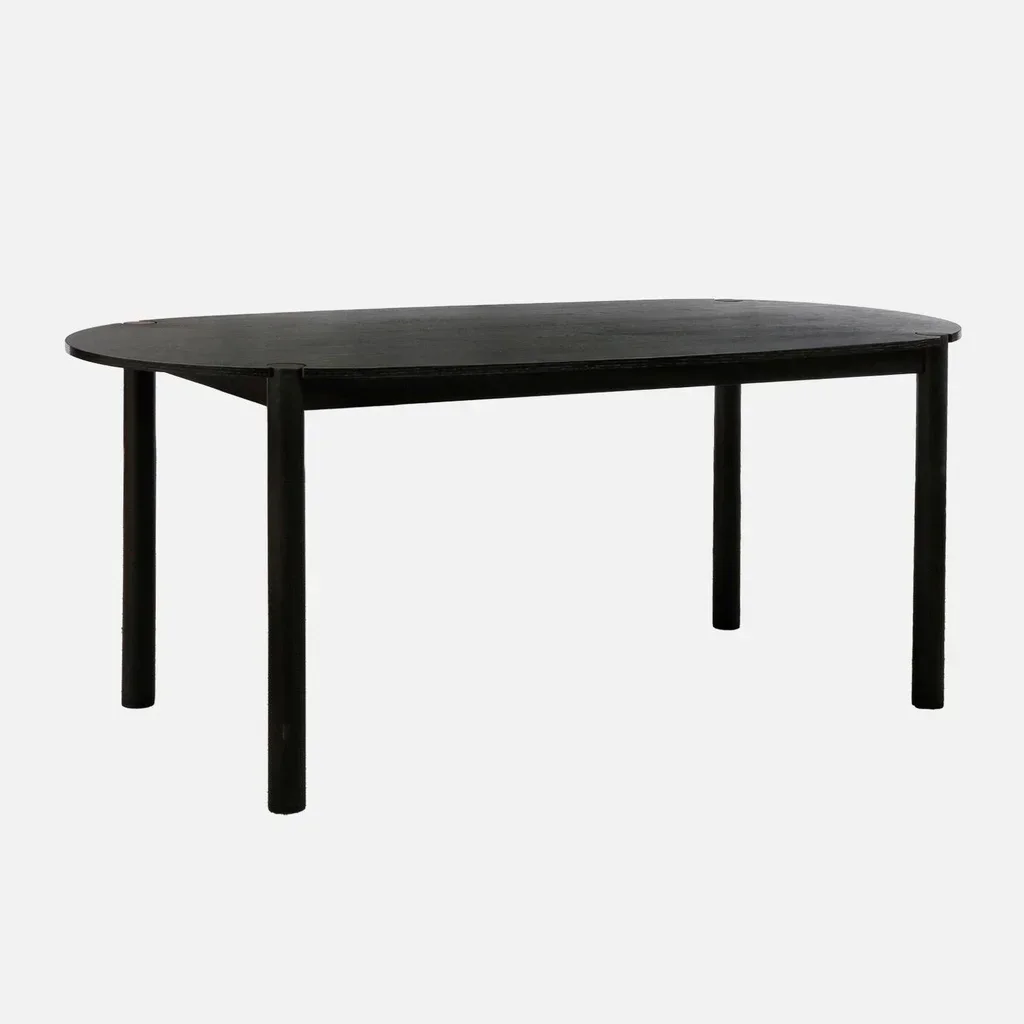 Table ovale bois hévéa massif 6 personnes Constance 180 cm