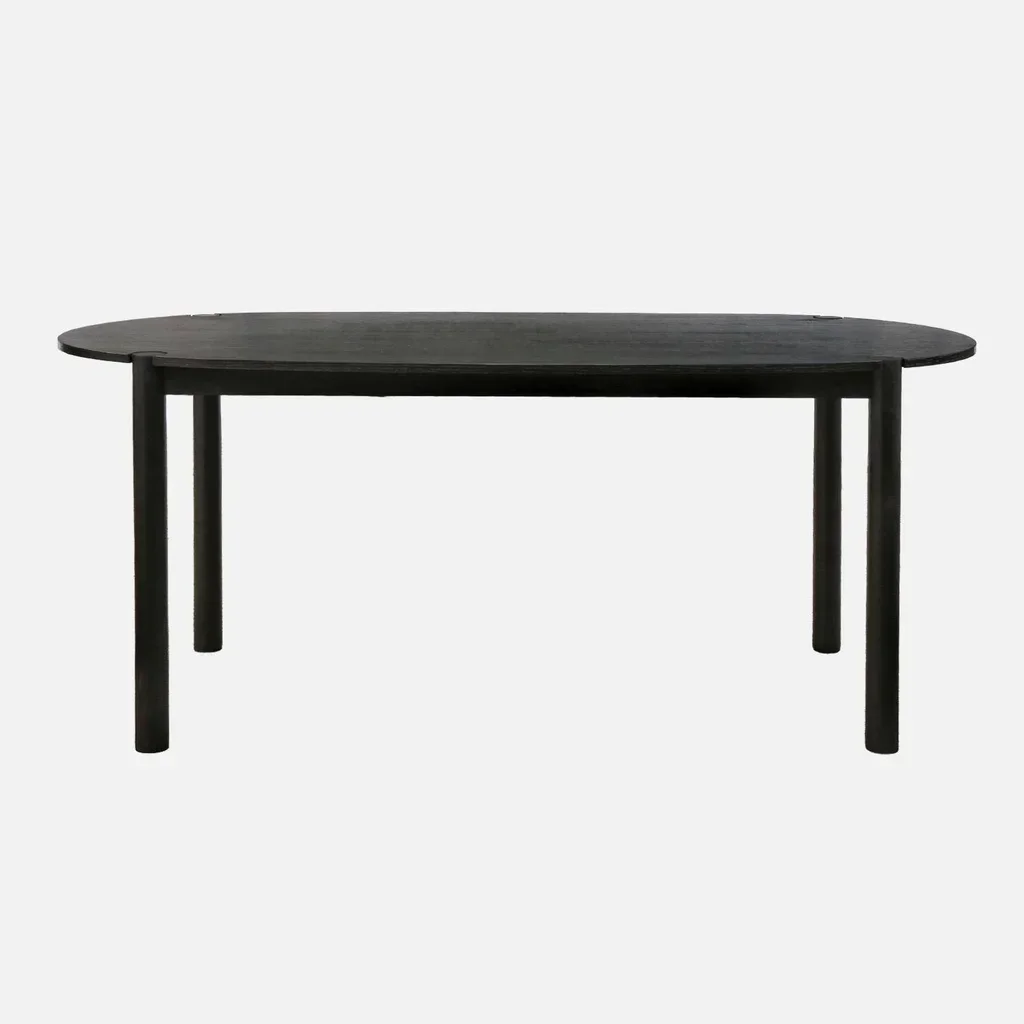 Table ovale bois hévéa massif 6 personnes Constance 180 cm