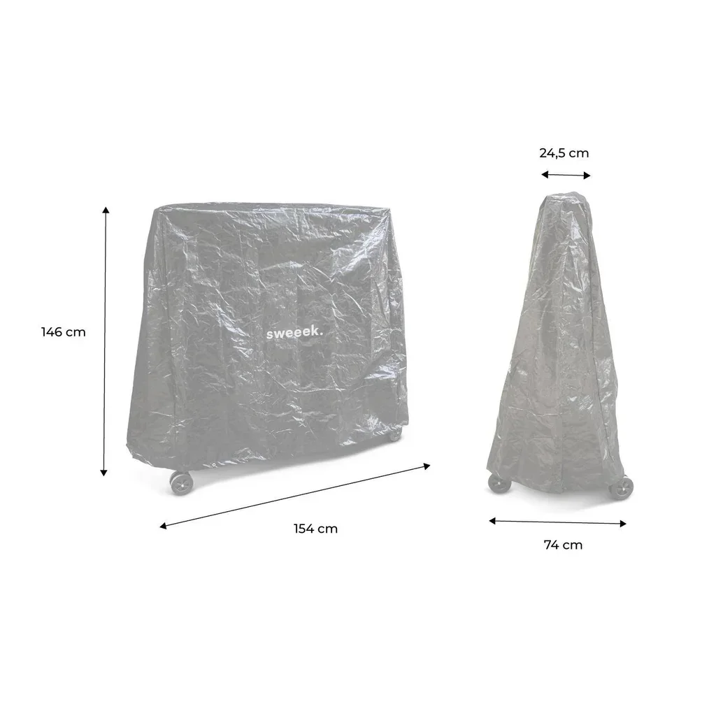 Table ping pong extérieur premium pliable avec raquettes balles housse protection