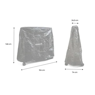 Table ping pong extérieur premium pliable avec raquettes balles housse protection