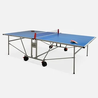 Table ping pong extérieure pliante avec 4 raquettes et 6 balles
