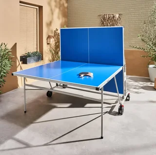 Table ping pong extérieure pliante avec 4 raquettes et 6 balles