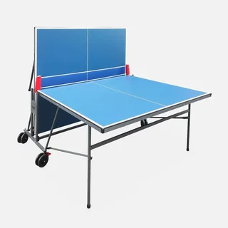 Table ping pong intérieur pliante haut de gamme avec raquettes et balles