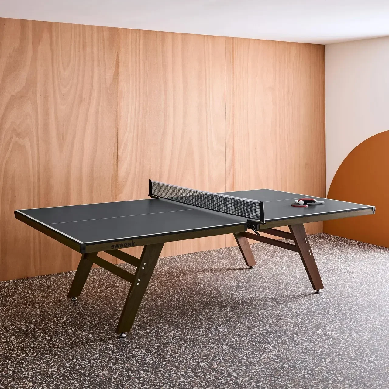 Table de ping-pong intérieur premium avec raquettes et balles