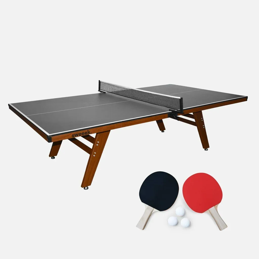 Table de ping-pong intérieur premium avec raquettes et balles
