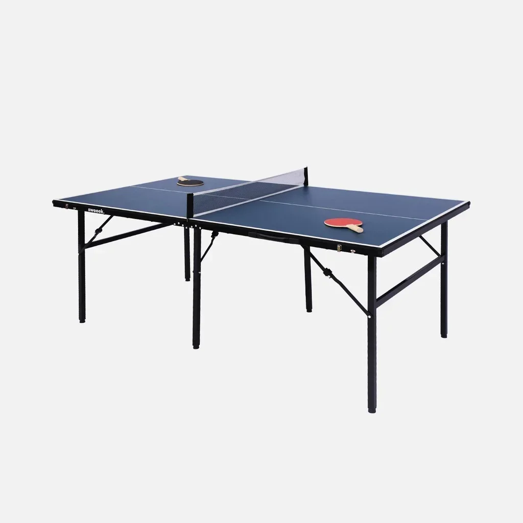 Table ping pong intérieure pliable médium avec raquettes et balles