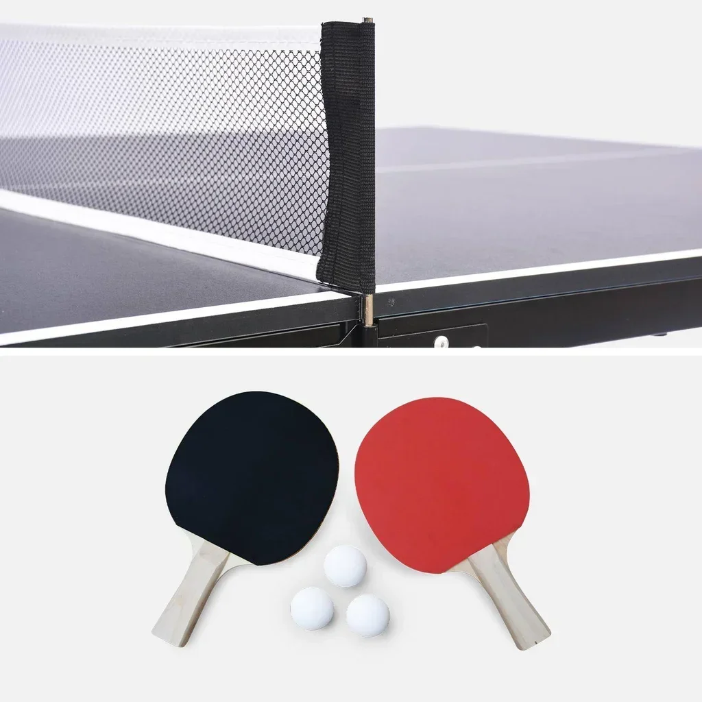 Table de ping pong intérieure pliable médium avec 2 raquettes et 3 balles