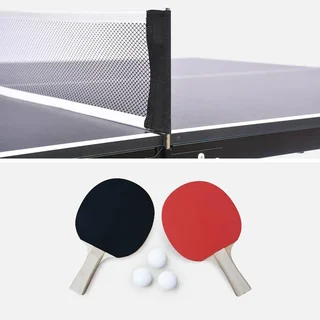 Table de ping pong intérieure pliable médium avec 2 raquettes et 3 balles
