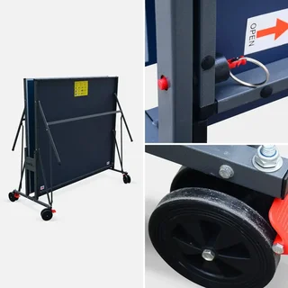 Table de ping-pong pliable intérieur avec 4 raquettes et 6 balles