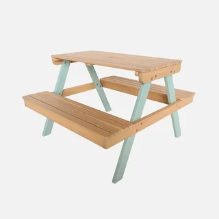 Tavolo picnic bambini legno acacia 2 posti giardino esterno