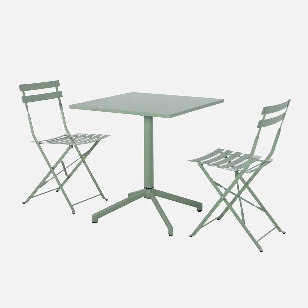 Table bistrot pliante métal jardin 2 places Chiara Emilia