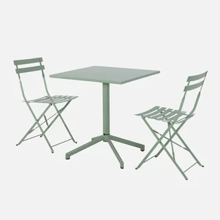Table bistrot pliante métal jardin 2 places Chiara Emilia