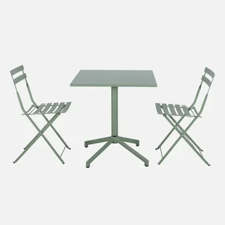 Table bistrot pliante métal jardin 2 places Chiara Emilia