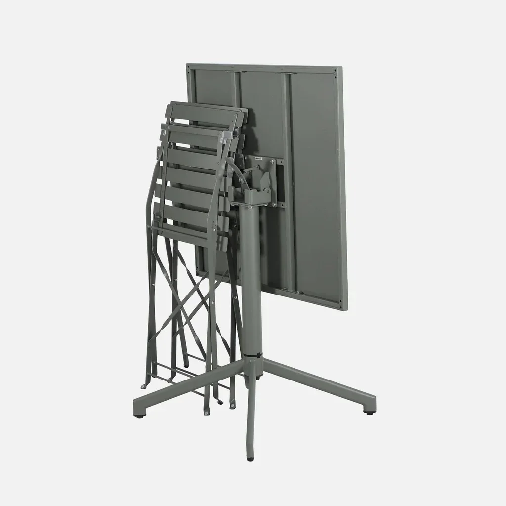 Table pliante bistrot métal jardin 2 sièges Chiara Emilia