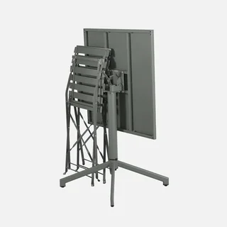 Table pliante bistrot métal jardin 2 sièges Chiara Emilia
