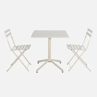 Table pliante bistrot métal jardin 2 sièges Chiara Emilia