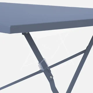 Ensemble table pliante bistrot 4 chaises métal bleu canard jardin terrasse