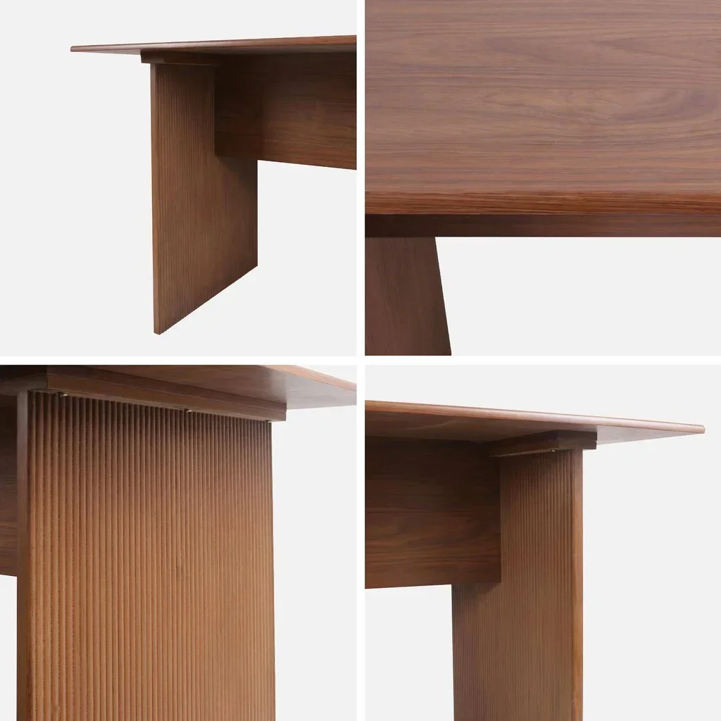 Table rectangulaire bois noyer 4-6 personnes Faro