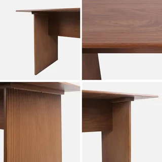Table rectangulaire bois noyer 4-6 personnes Faro
