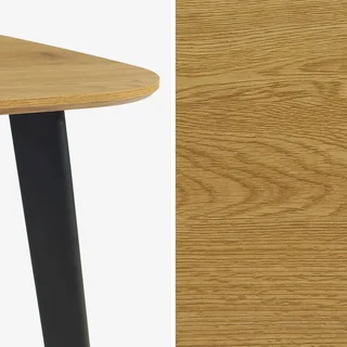 Table à manger carrée 4 places bois métal noir 90x90 cm