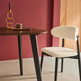 Table carrée 4 personnes bois métal noir 90x90 cm