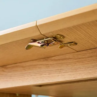 Table ovale extensible 6-8 places hévéa massif et chêne plaqué