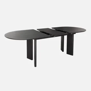 Table ovale extensible 6-8 places bois hévéa massif chêne Albane