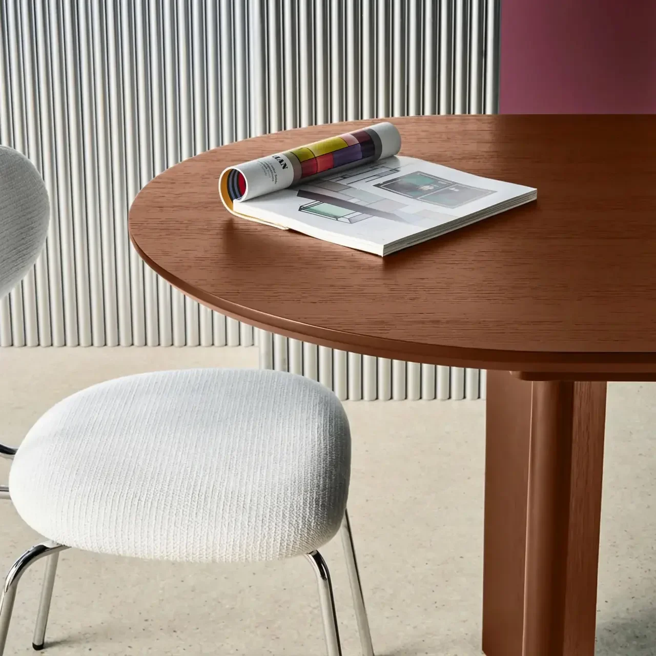 Table ovale extensible 6-8 places hévéa massif chêne Albane