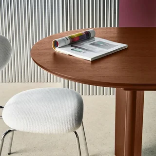Table ovale extensible 6-8 places hévéa massif chêne Albane