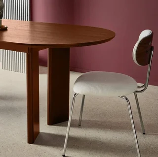 Table ovale extensible 6-8 places hévéa massif chêne Albane