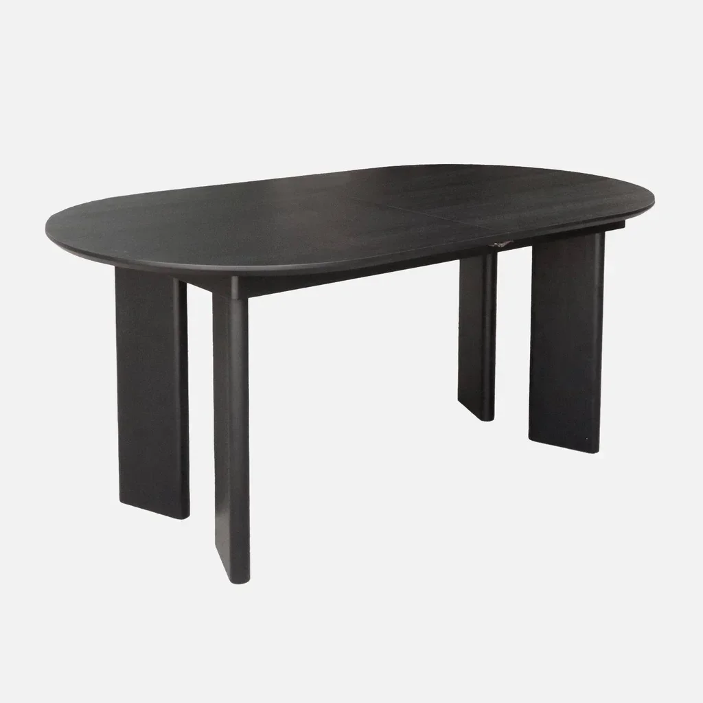 Table ovale extensible 6-8 places bois hévéa massif chêne Albane