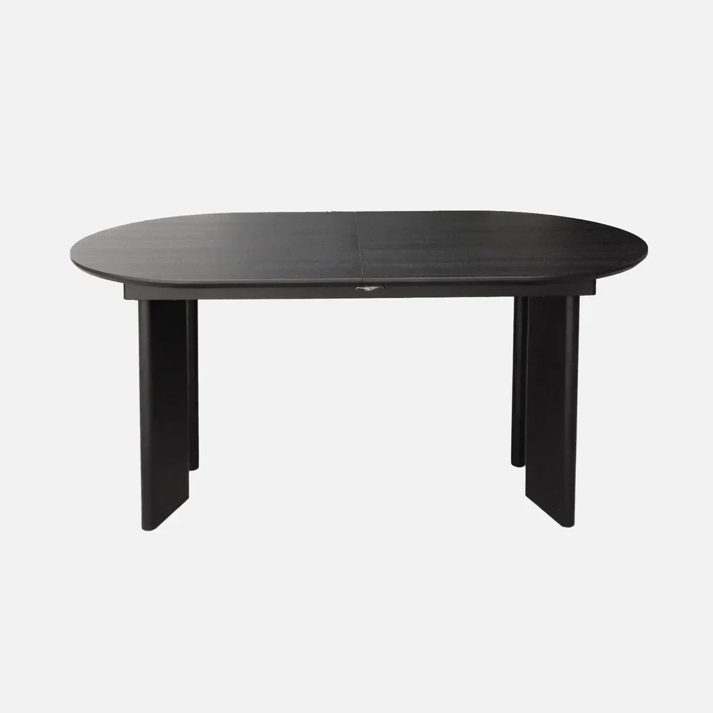 Table ovale extensible 6-8 places bois hévéa massif chêne Albane