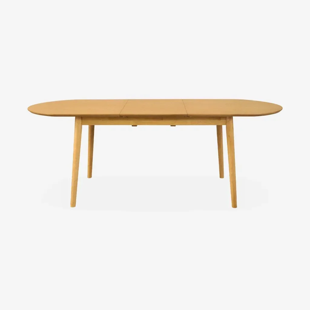 Table à manger ovale extensible Lina 6-8 places bois massif