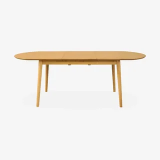 Table à manger ovale extensible Lina 6-8 places bois massif