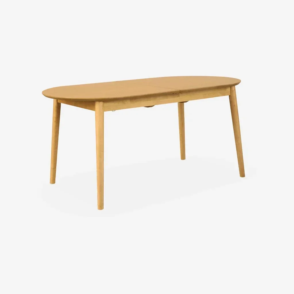 Table à manger ovale extensible Lina 6-8 places bois massif