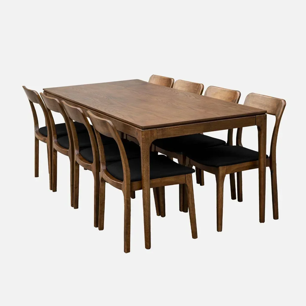 Dining table Elena solid wood hevea ash 8 seater 200cm