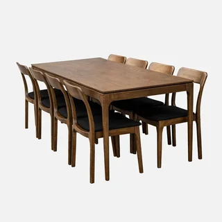 Dining table Elena solid wood hevea ash 8 seater 200cm
