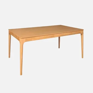Table à manger Elena 160 cm bois massif hévéa frêne 6 personnes