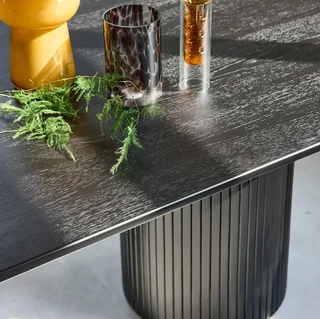 Table rectangulaire hévéa massif chêne 8 personnes 220cm Estelle
